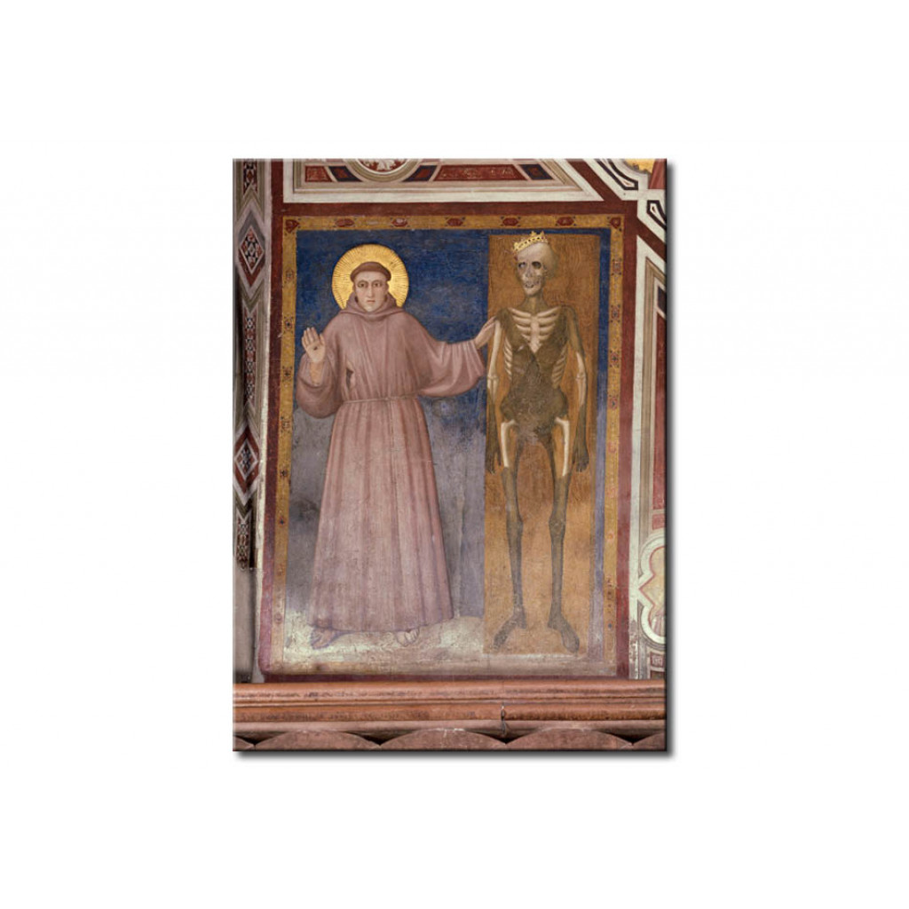Schilderij  Giotto Di Bondone: St. Francis Of Assisi Points Out Death