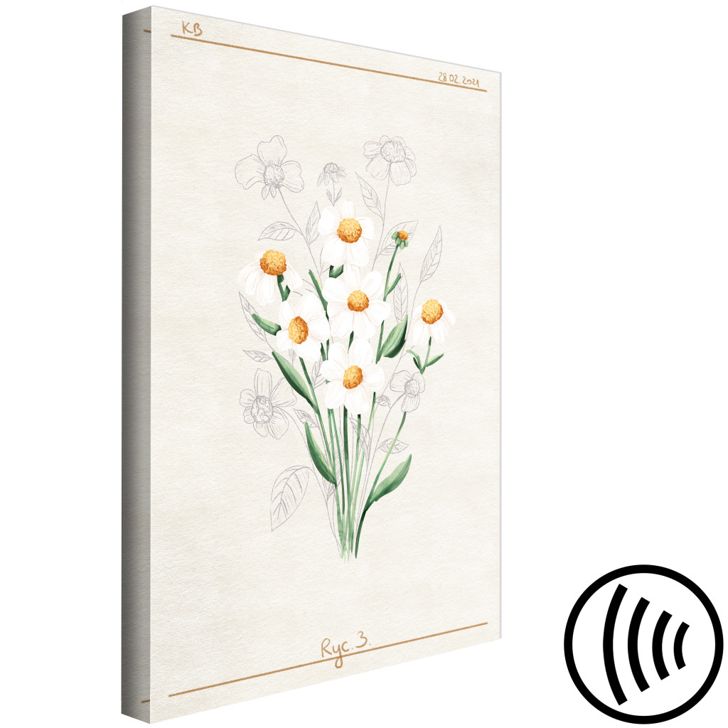 Obraz Białe Kwiaty (1-częściowy) Pionowy