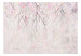 Carta da parati Rami di alberi - paesaggio moderno con motivo vegetale su sfondo rosa 137892 additionalThumb 1