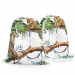 Worek plecak Gepardy na gałęzi - tropikalny motyw w stylu akwarelowym na białym tle 147392 additionalThumb 3