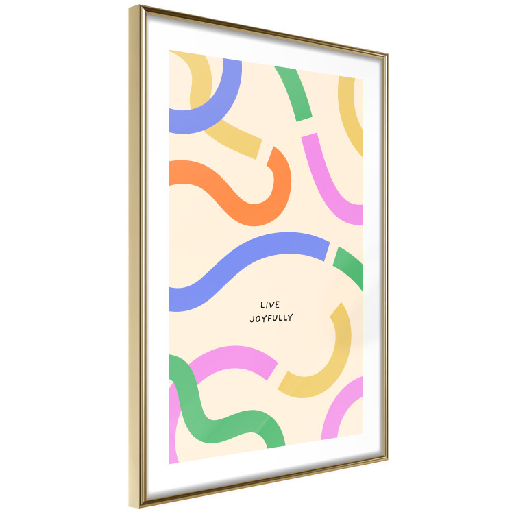 Cartel Abstract Shapes - Pastel Waves Scattered on a Beige Background 149892 additionalImage 9