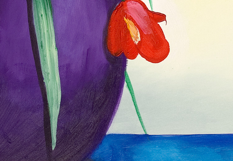 Cuadro Ramo en jarrón violeta (1 pieza) - motivo floral colorido 47492 additionalImage 3