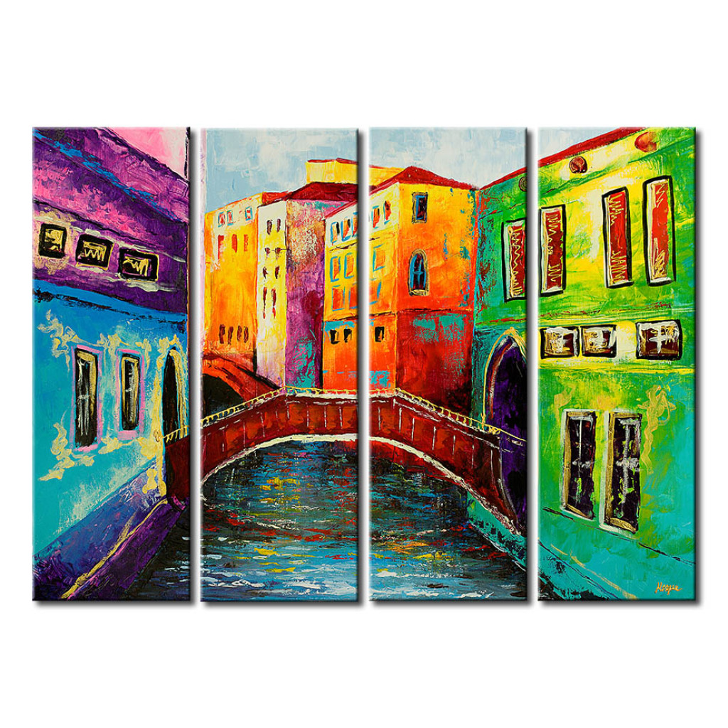 Schilderij  Venetië: Kleurrijke Venetië