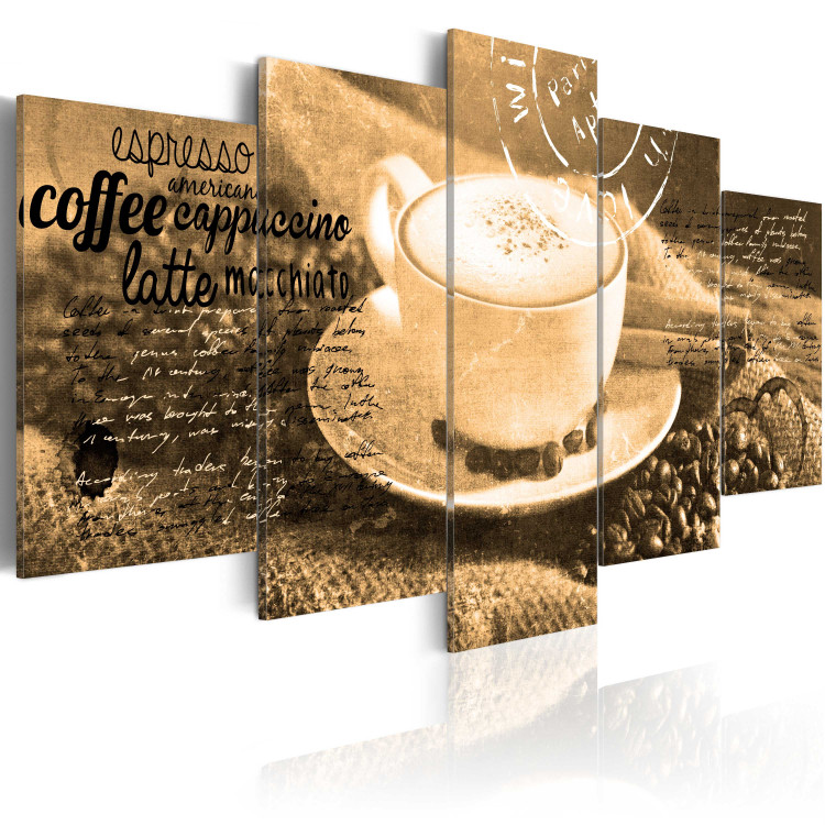 Cuadro moderno Coffe, Espresso, Cappuccino, Latte machiato ... - sepia 50492 additionalImage 2