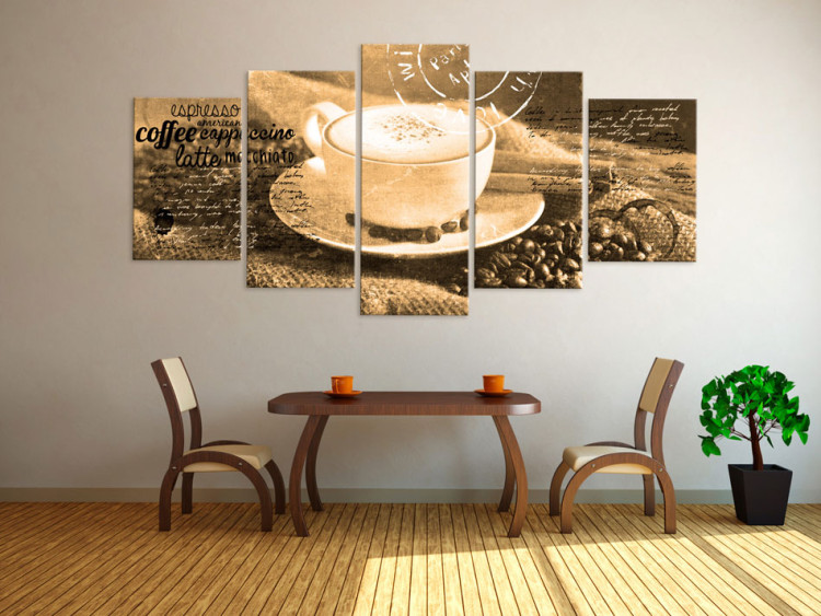 Toile murale Coffe, Espresso, Cappuccino, Latte machiato ... - sepia 50492 additionalImage 3