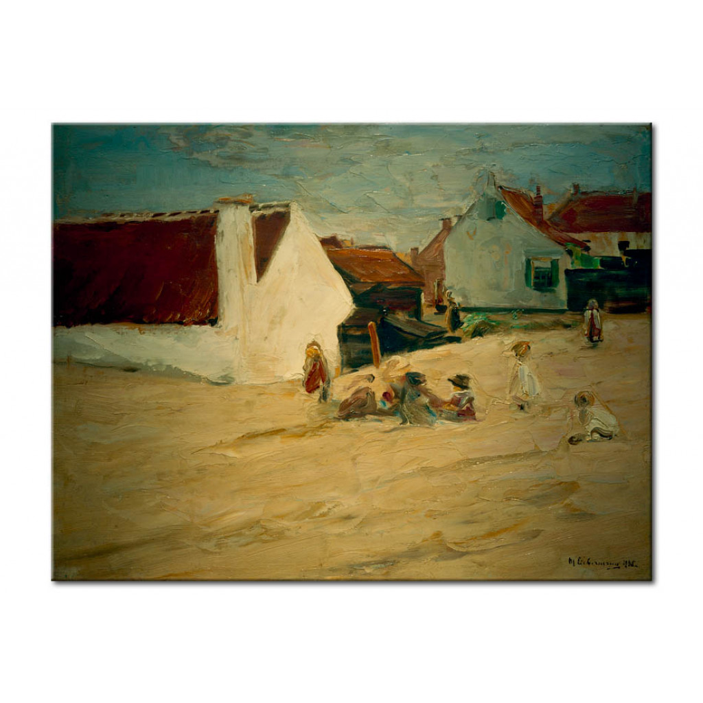Schilderij  Max Liebermann: Spielende Kinder In Einem Dorf (Noordwijk)