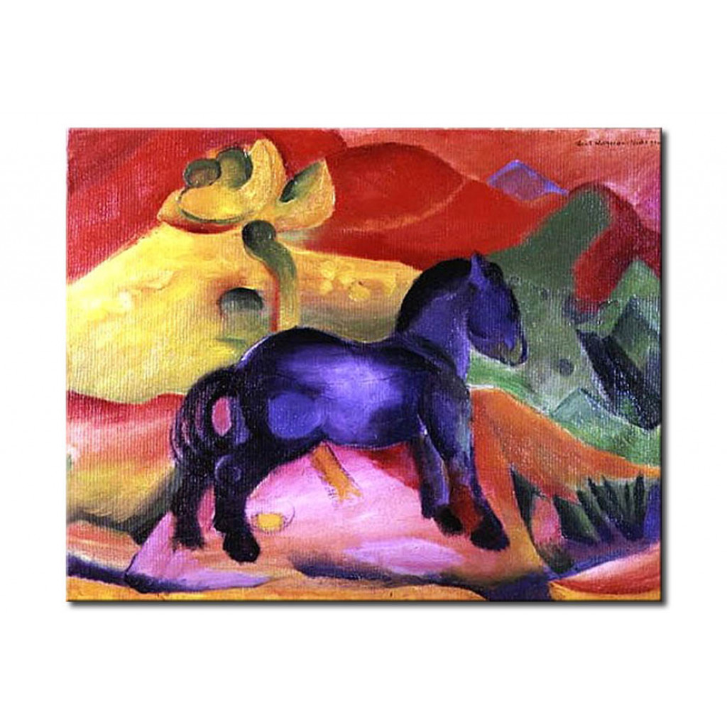 Schilderij  Franz Marc: Little Blue Horse