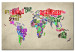 Leinwandbild World Map: World Tour (EN) 90392
