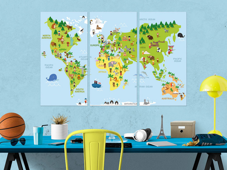 Tablero decorativo en corcho Children's World [Cork Map] 94792 additionalImage 4