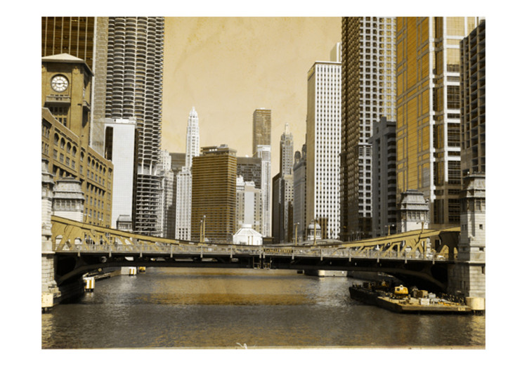 Mural Ponte de Chicago (efeito vintage) 97192 additionalImage 1