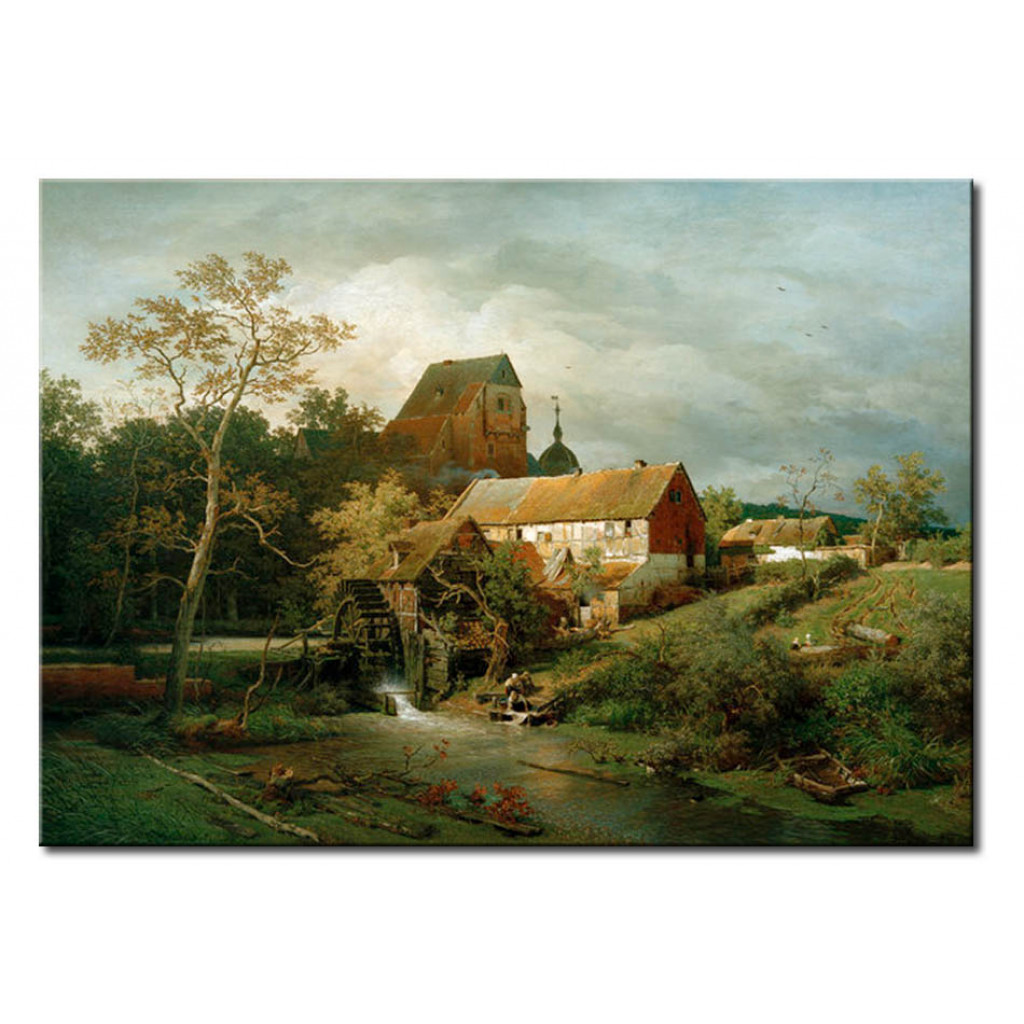Schilderij  Andreas Achenbach: Erftmühle