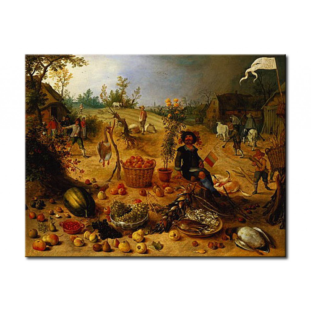 Schilderij  Sebastiaen Vrancx: An Allegory Of Autumn