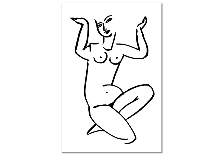 Obraz Nimfa morska - ilustracja kobiecej sylwetki w stylu minimal line art 119003