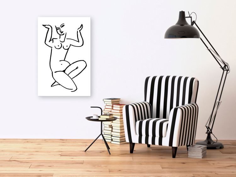 Obraz Nimfa morska - ilustracja kobiecej sylwetki w stylu minimal line art 119003 additionalImage 3