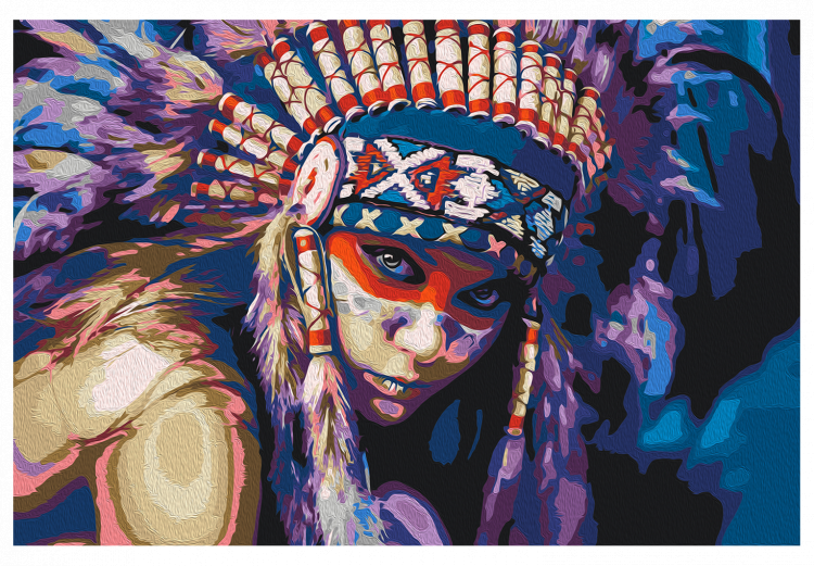 Wandbild zum Malen nach Zahlen Indian Woman 132503 additionalImage 7