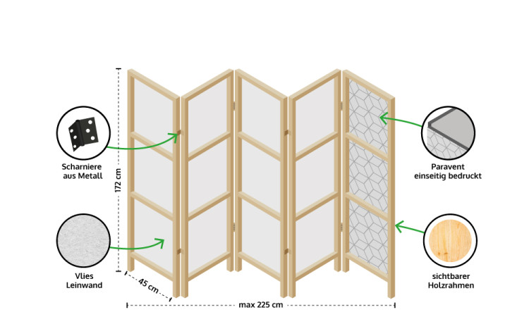Dekorativer Paravent Concrete Maze [Room Dividers] 133703 additionalImage 8