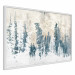 Plakat Abstrakcyjny zagajnik - pejzaż zimowego lasu z błękitnymi drzewami 145303 additionalThumb 4