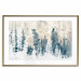 Plakat Abstrakcyjny zagajnik - pejzaż zimowego lasu z błękitnymi drzewami 145303 additionalThumb 39