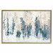 Plakat Abstrakcyjny zagajnik - pejzaż zimowego lasu z błękitnymi drzewami 145303 additionalThumb 35