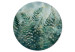 Cuadro redondos moderno Green Ferns - Lush Vegetation Covered With Golden Dust 148703