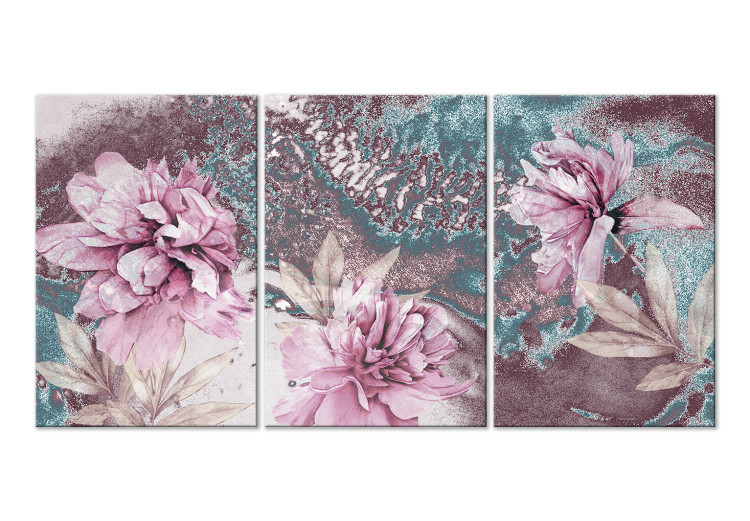 Quadro moderno Peonies in Bloom - Floral Composition in Blue 149803