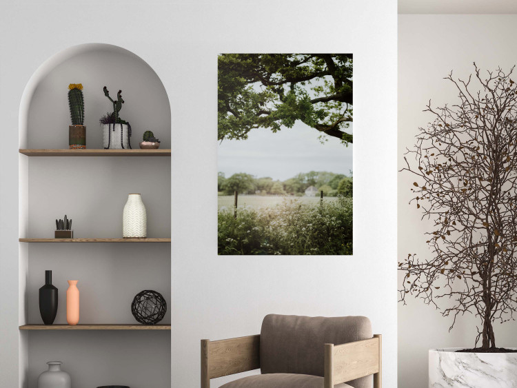 Wall Poster Sunny Day - Landscape of a Green Meadow Away From the City 150303 additionalImage 13