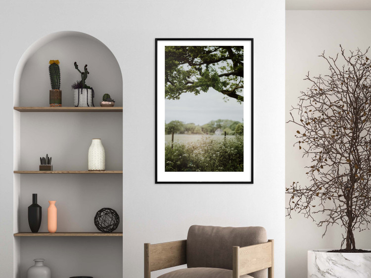 Wall Poster Sunny Day - Landscape of a Green Meadow Away From the City 150303 additionalImage 15