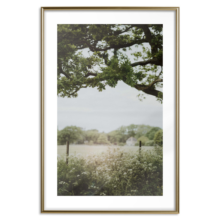 Wall Poster Sunny Day - Landscape of a Green Meadow Away From the City 150303 additionalImage 27