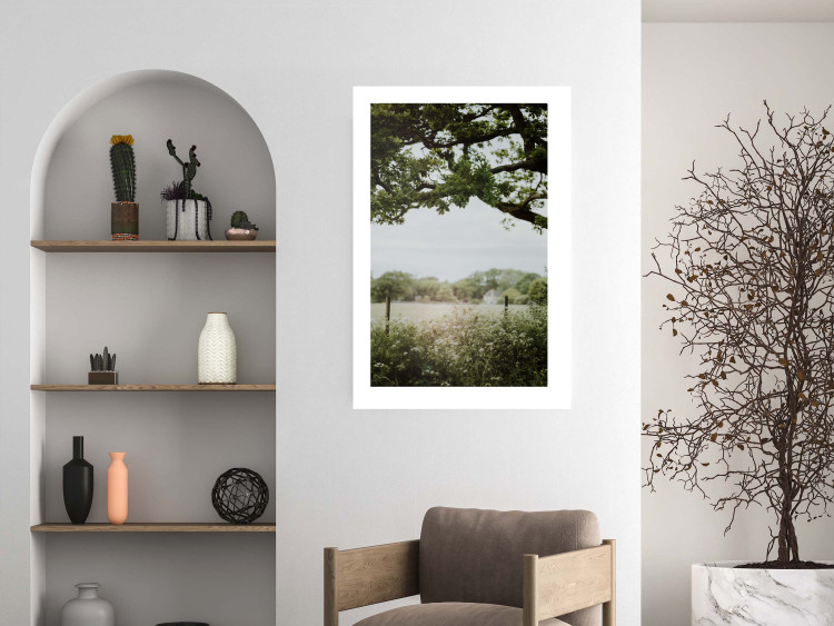 Wall Poster Sunny Day - Landscape of a Green Meadow Away From the City 150303 additionalImage 12