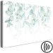 Canvas Art Print Pastel Vegetation - Green Leaves on Twigs on a White Background 150403 additionalThumb 6