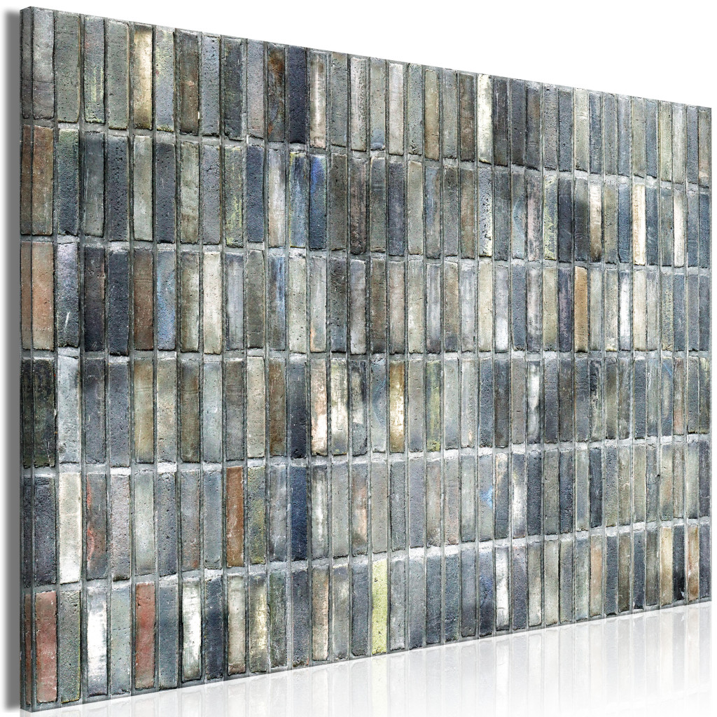 Schilderij Gray Brick Wall [Large Format]