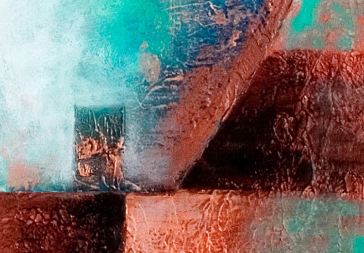 Obraz Orient (5-częściowy) - zen z rozłożystą rośliną na niebieskim tle 48203 additionalImage 3