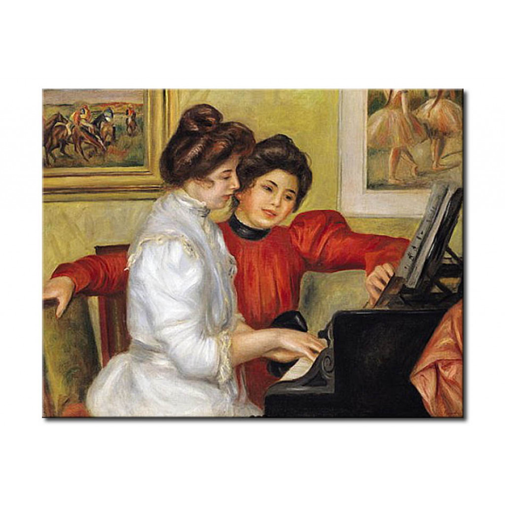 Schilderij  Pierre-Auguste Renoir: Yvonne And Christine Lerolle At The Piano