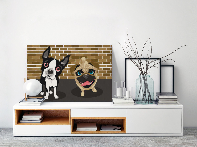 Paint by Number Kit Pug dog with friend 107513 additionalImage 2