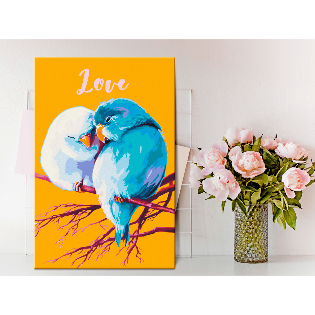 Schilderen Op Nummers Parrots In Love