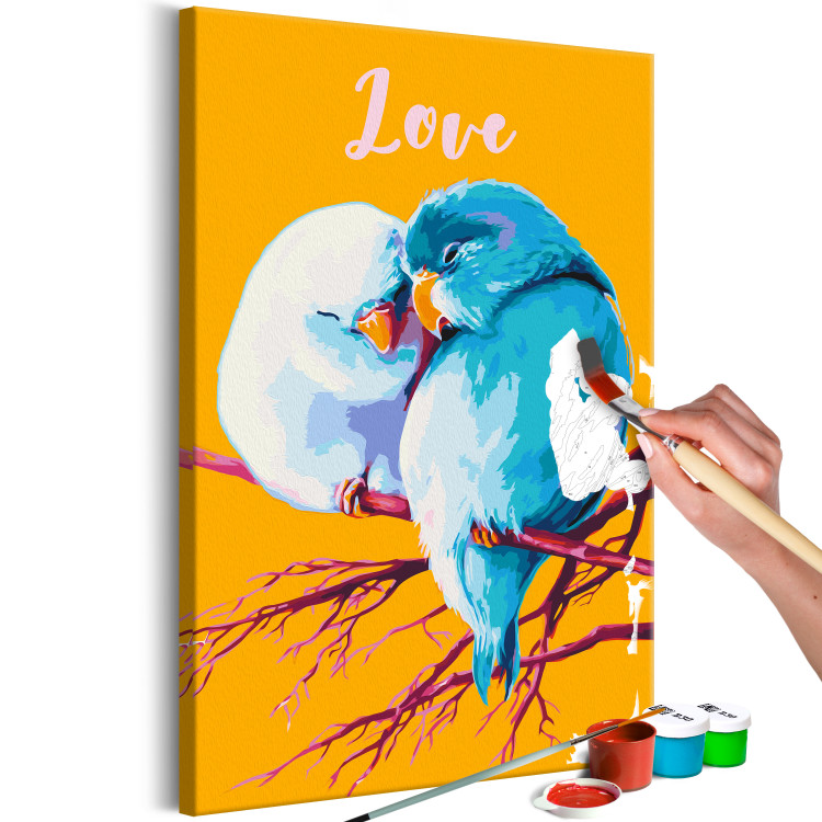 Wandbild zum Ausmalen Parrots in Love 132313 additionalImage 3