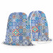 Worek plecak Błękitne połączenia - motyw inspirowany ceramiką w stylu patchwork 147413 additionalThumb 3