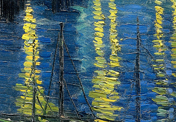 Cuadro redondos moderno Vincent Van Gogh - Starry Night Over the Rhone - A Boat Against the Background of the Blue Sky 148713 additionalImage 4