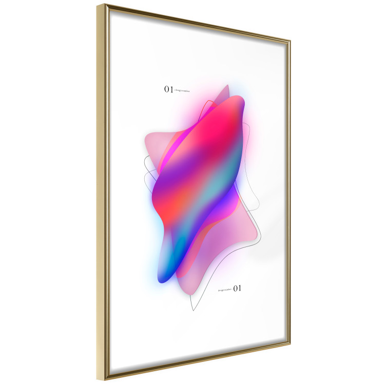 Wall Poster Abstraction - Uneven Convex Shapes in Shades of Cobalt and Pink 149713 additionalImage 11