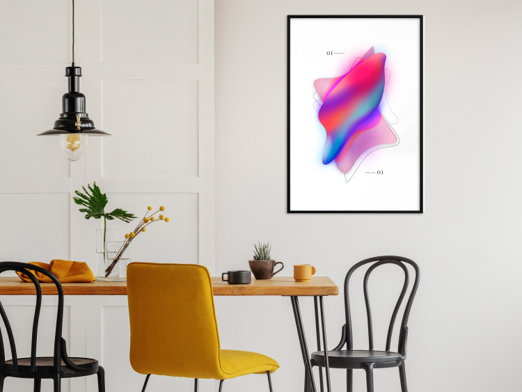 Wall Poster Abstraction - Uneven Convex Shapes in Shades of Cobalt and Pink 149713 additionalImage 8