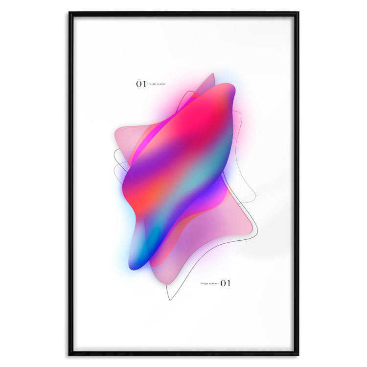 Wall Poster Abstraction - Uneven Convex Shapes in Shades of Cobalt and Pink 149713 additionalImage 26