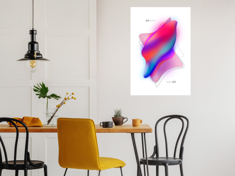 Wall Poster Abstraction - Uneven Convex Shapes in Shades of Cobalt and Pink 149713 additionalImage 21
