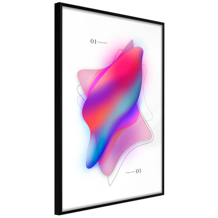 Wall Poster Abstraction - Uneven Convex Shapes in Shades of Cobalt and Pink 149713 additionalImage 7
