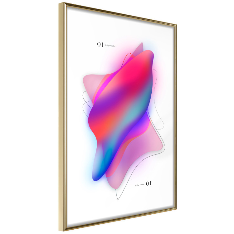 Wall Poster Abstraction - Uneven Convex Shapes in Shades of Cobalt and Pink 149713 additionalImage 15