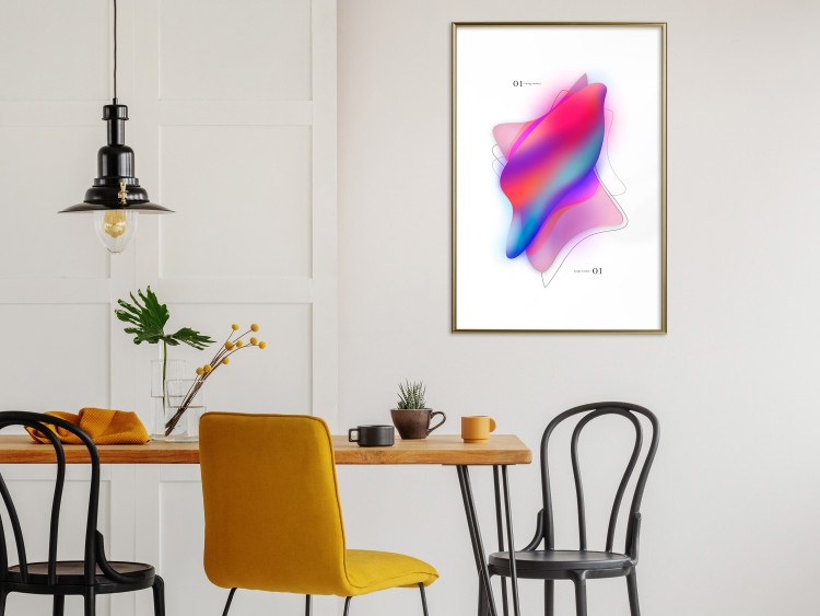 Wall Poster Abstraction - Uneven Convex Shapes in Shades of Cobalt and Pink 149713 additionalImage 9