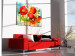 Tableau moderne Joyeux coquelicots rouges en fleurs (1 pièce) - Motif coloré de fleurs 46713 additionalThumb 2