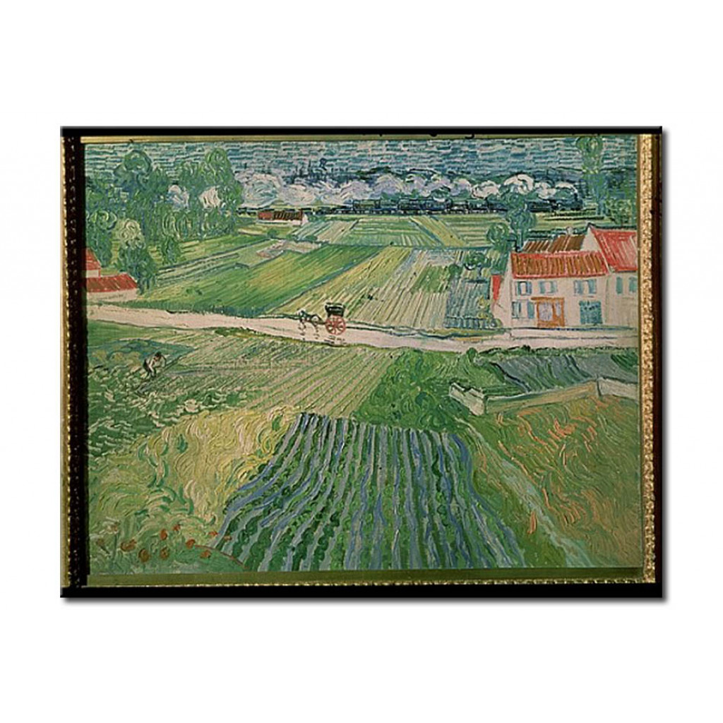 Schilderij  Vincent Van Gogh: Landscape At Auvers After The Rain