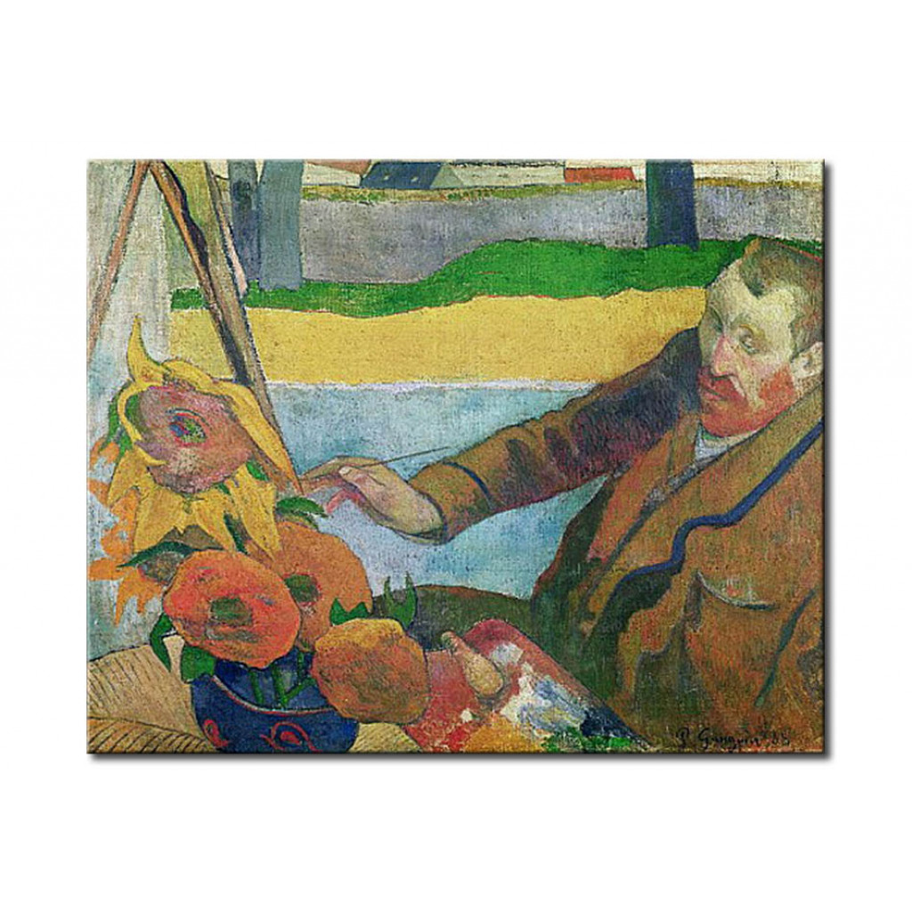Schilderij  Paul Gauguin: Van Gogh Painting Sunflowers