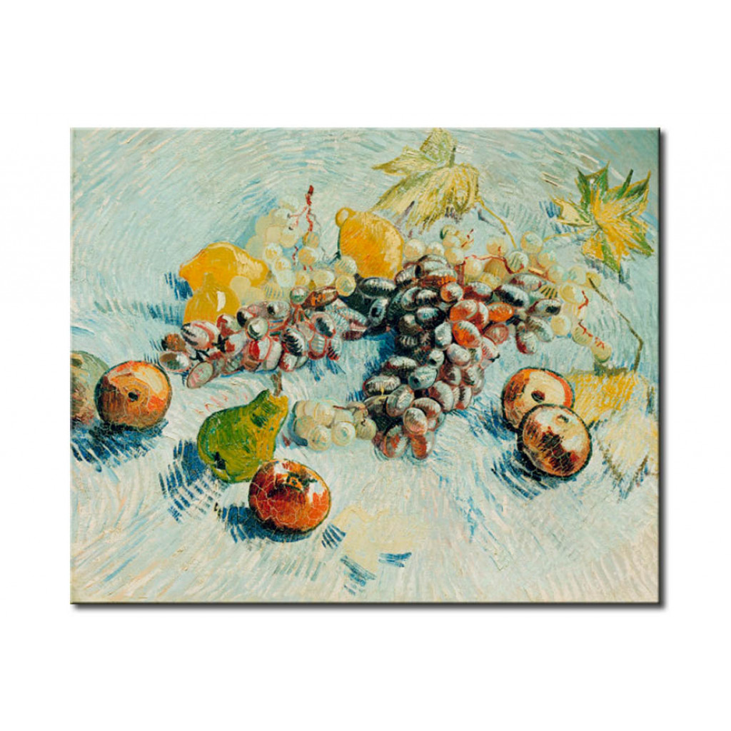 Schilderij  Vincent Van Gogh: Grapes, Lemons, Pears And Apples