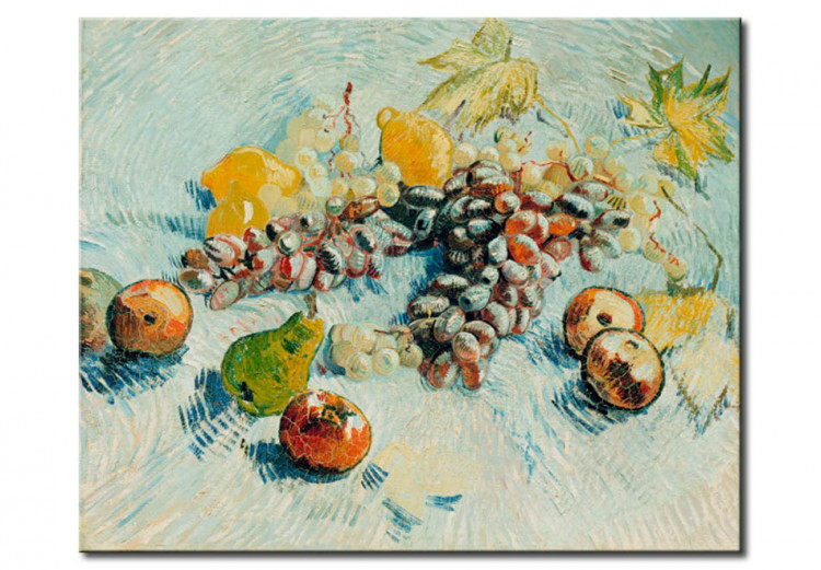 Tableau sur toile Raisins, citrons, poires et pommes 52313